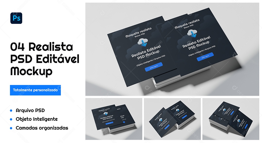 Maquete Realista de Caixa de Software Design escuro