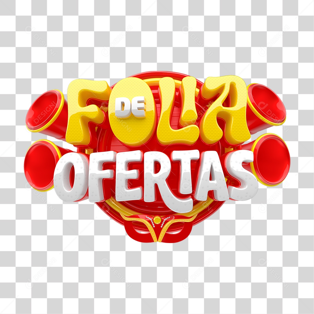 Selo 3D Folia de Ofertas PNG Transparente