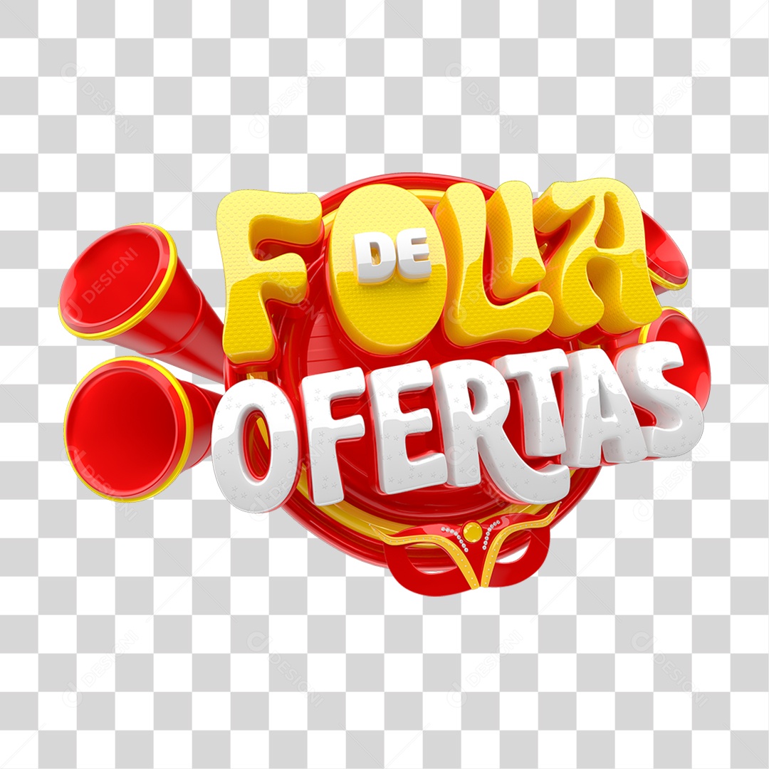 Selo 3D Folia de Ofertas PNG Transparente