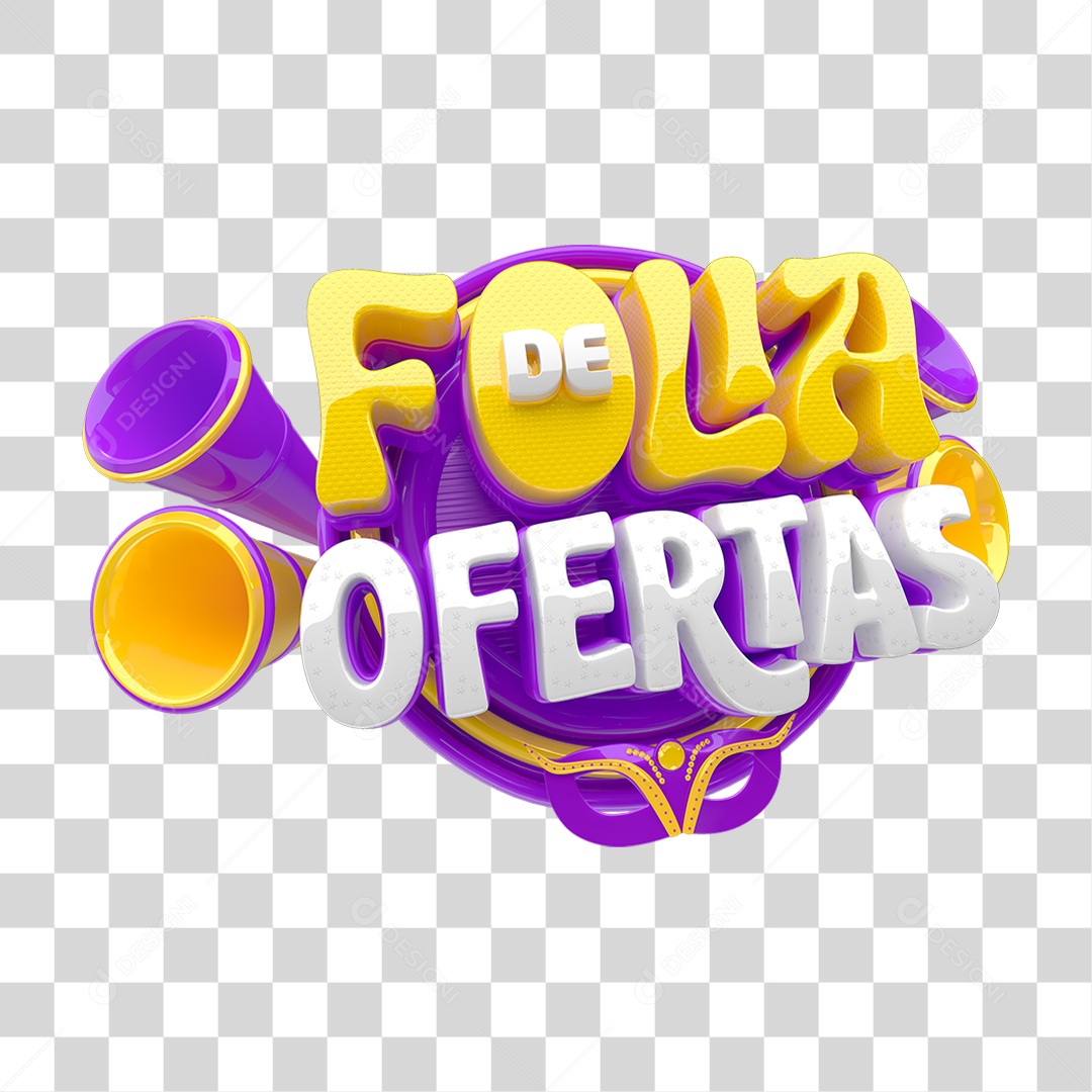 Selo 3D Folia de Ofertas PNG Transparente