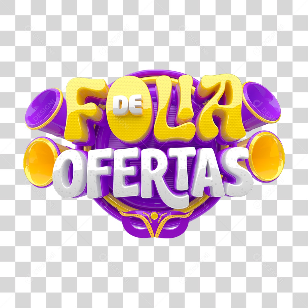 Selo 3D Folia de Ofertas PNG Transparente