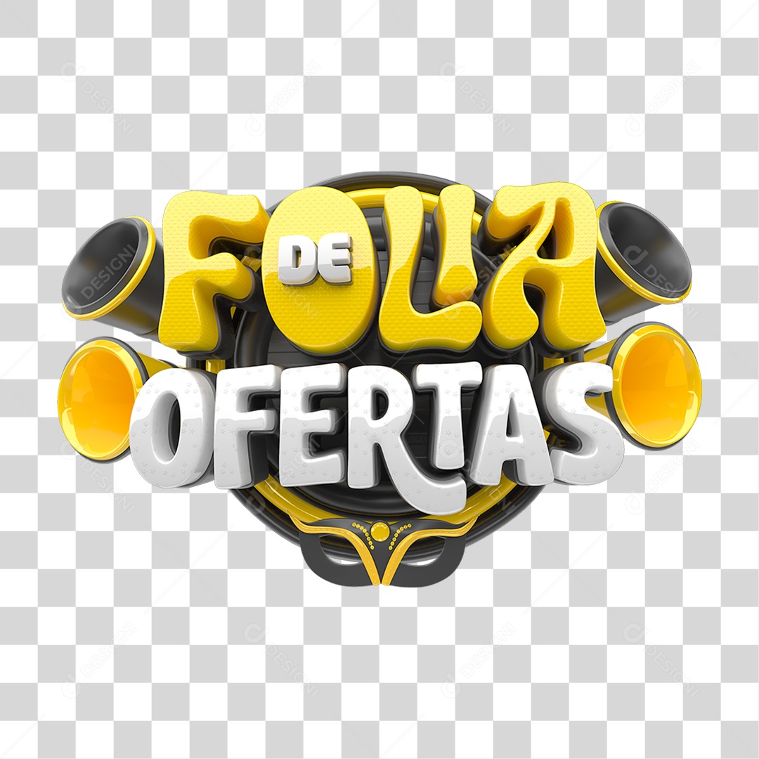 Selo 3D Folia de Ofertas PNG Transparente