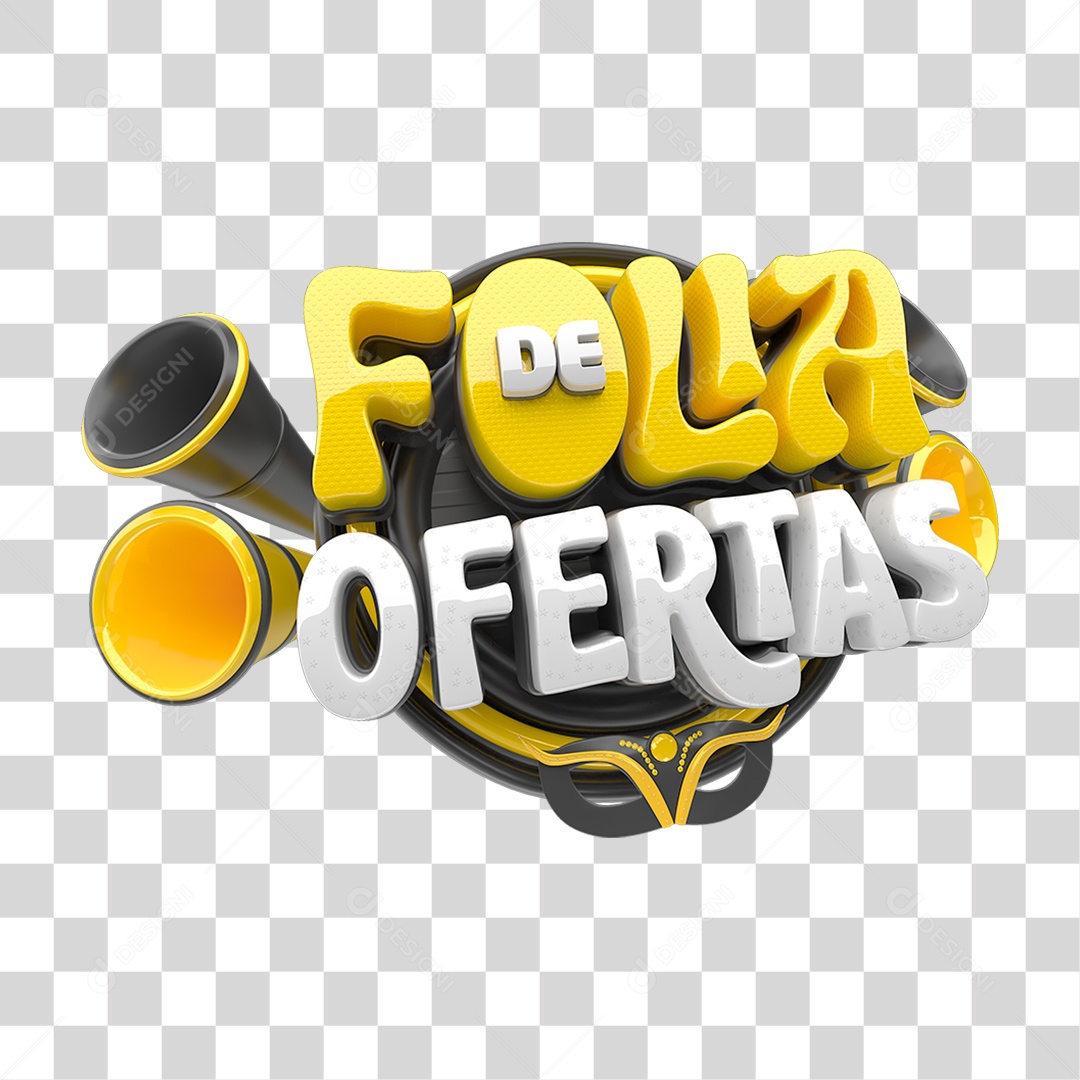 Selo 3D Folia de Ofertas PNG Transparente