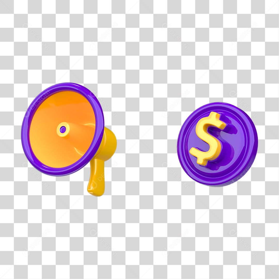 Megafone com Cifrão PNG Transparente