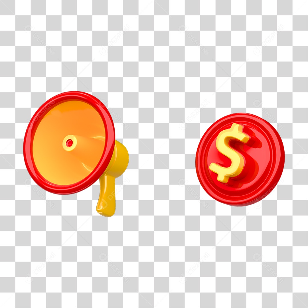 Megafone com Cifrão PNG Transparente