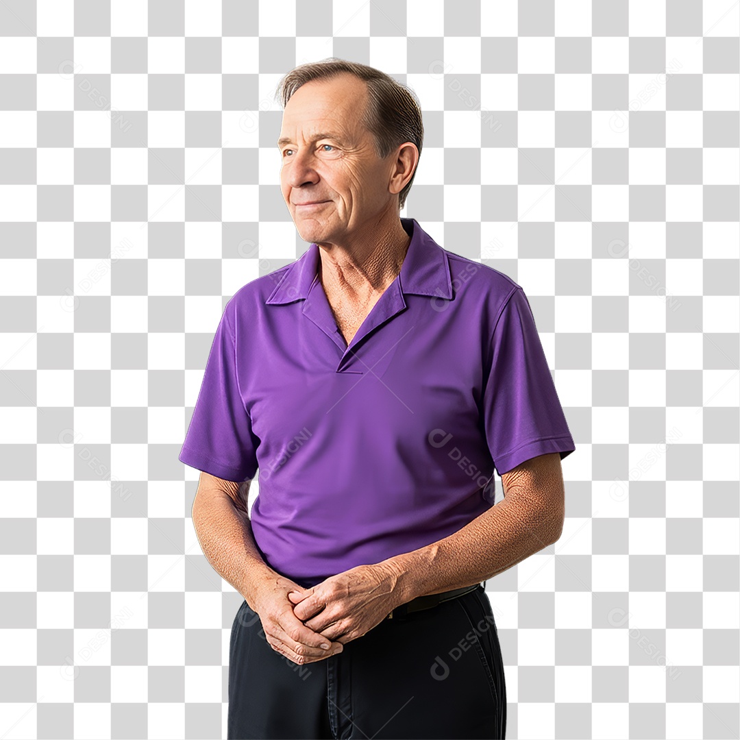 Homem em Campanha Fevereiro Roxo PNG Transparente