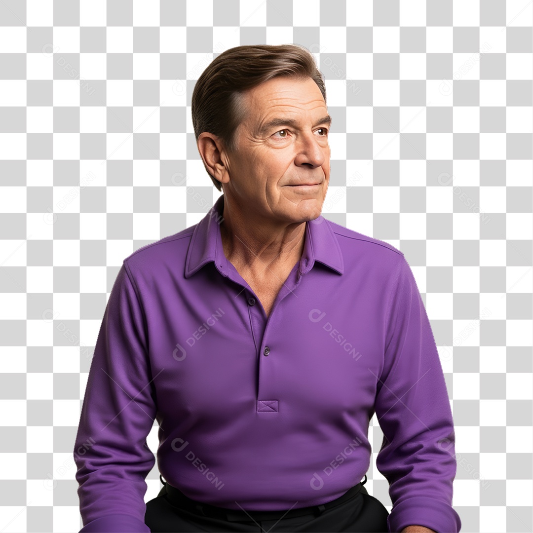 Homem em Campanha Fevereiro Roxo PNG Transparente