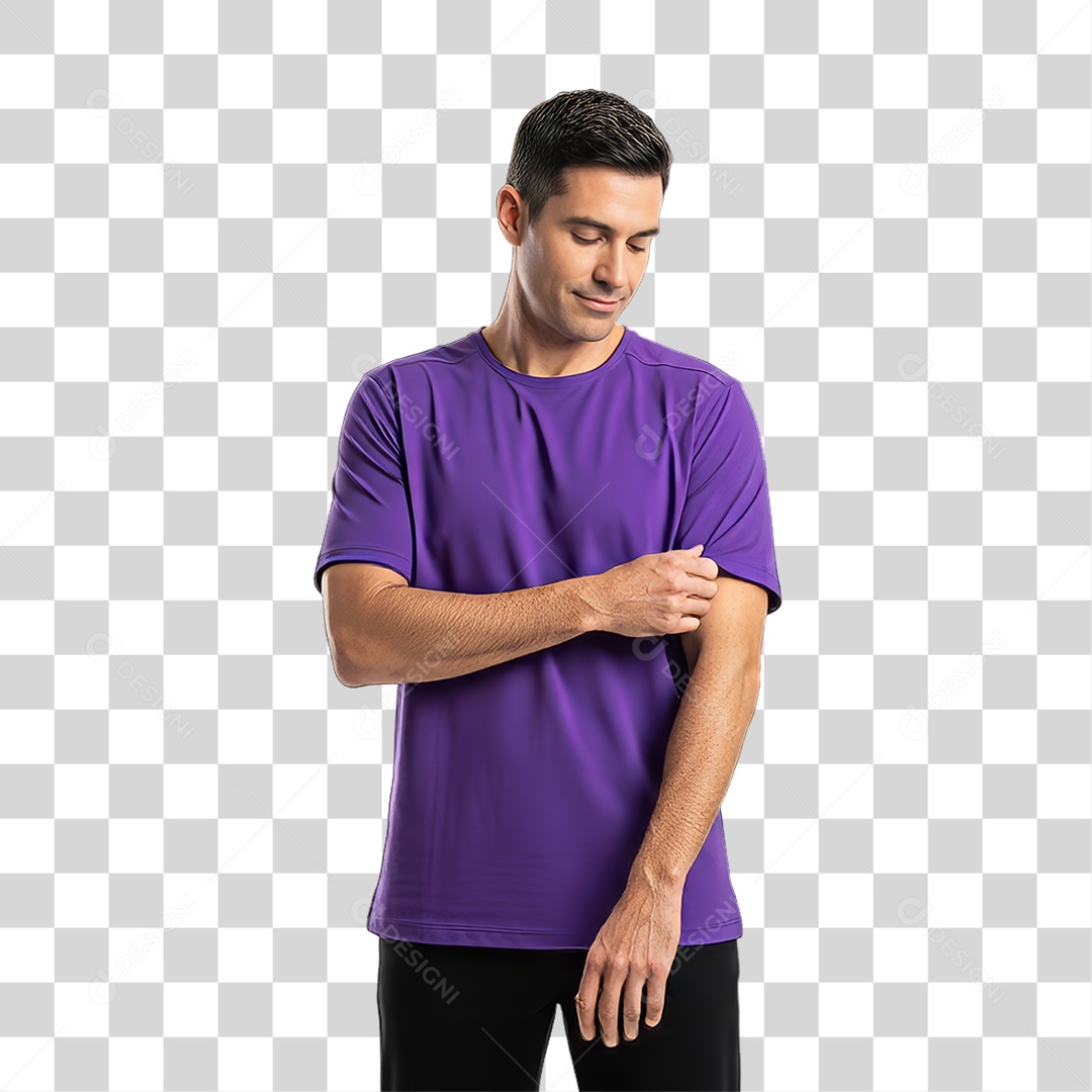 Homem em Campanha Fevereiro Roxo PNG Transparente