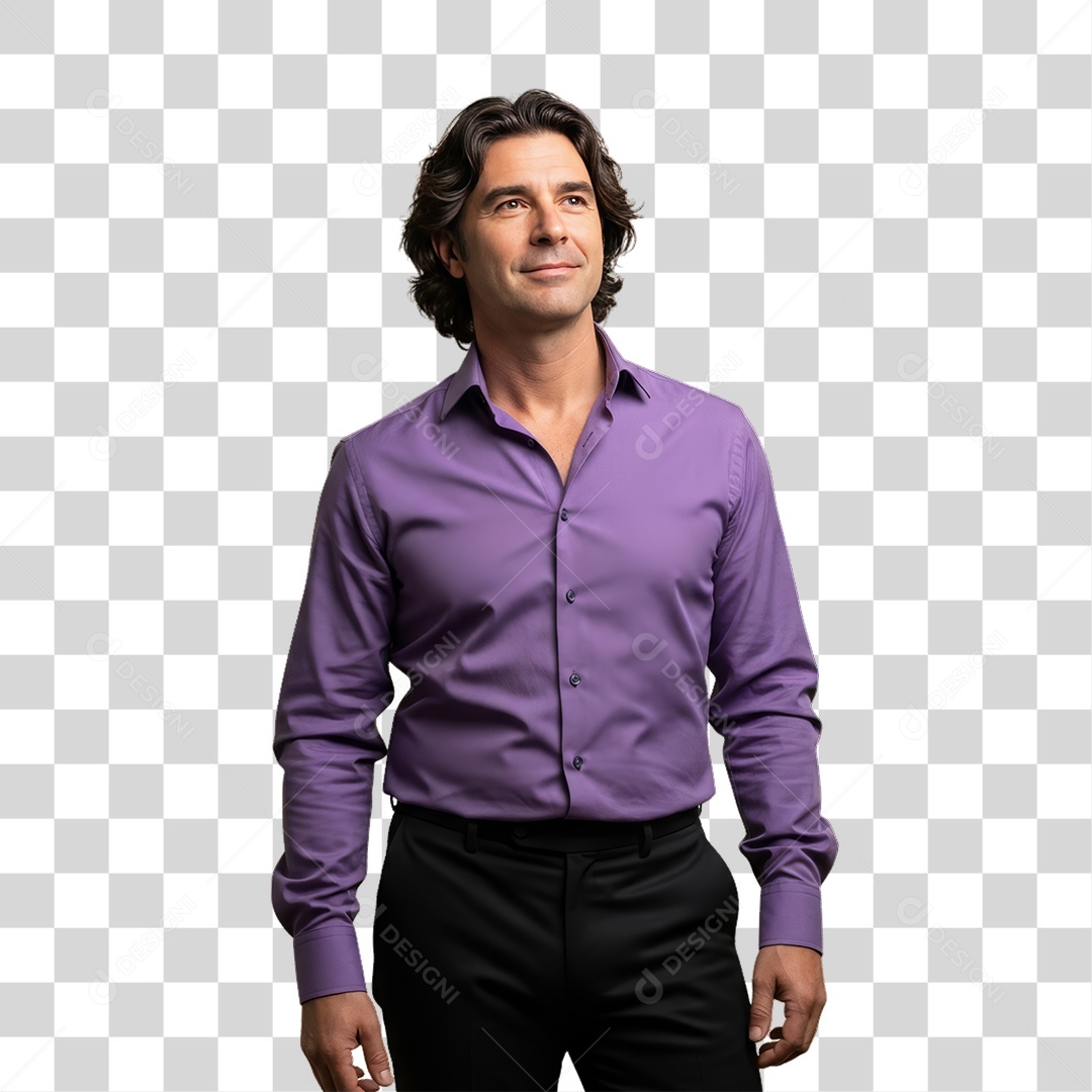 Homem em Campanha Fevereiro Roxo PNG Transparente