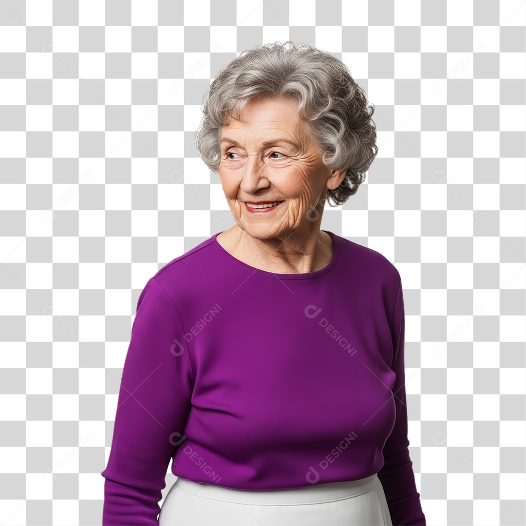 Mulher em Campanha Fevereiro Roxo PNG Transparente