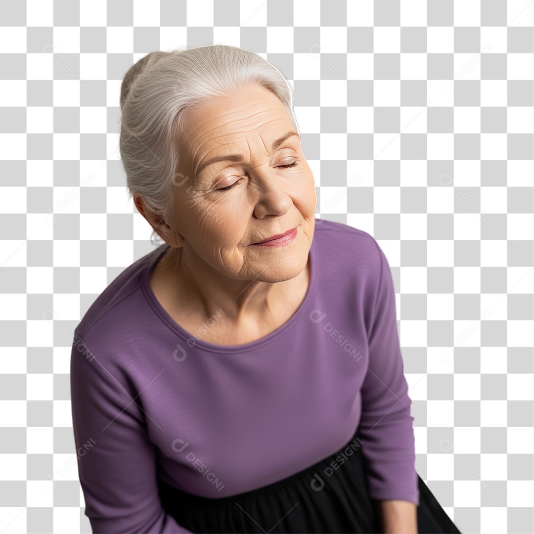 Mulher em Campanha Fevereiro Roxo PNG Transparente