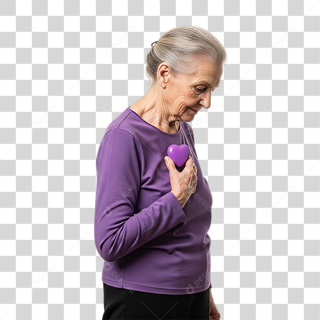 Mulher em Campanha Março Lilás PNG Transparente