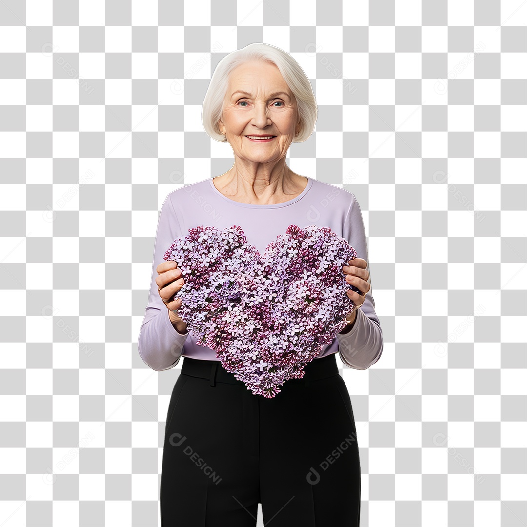 Mulher em Campanha Março Lilás PNG Transparente