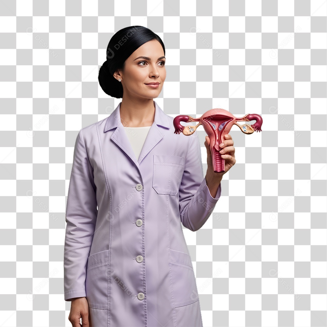 Mulher em Campanha Março Lilás PNG Transparente