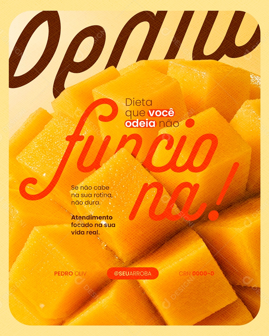 Nutricionista Dieta Que Você Odeia Não Funciona Social Media PSD Editável