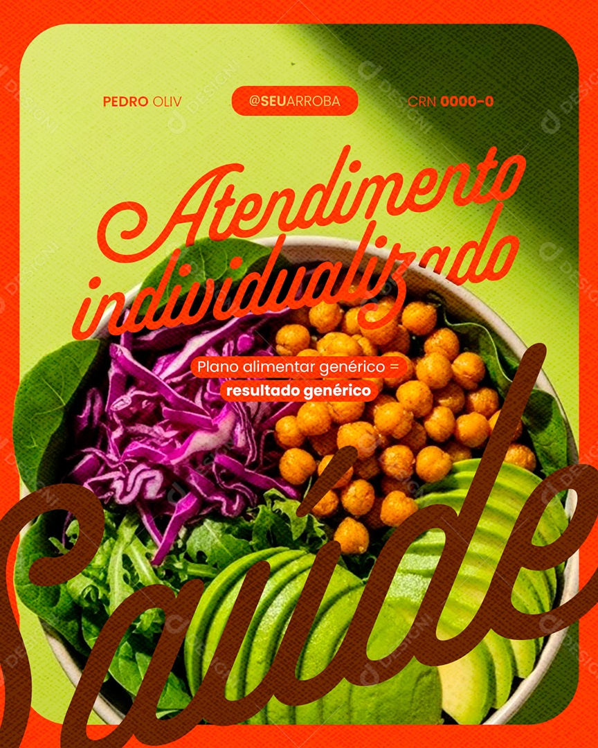 Nutricionista Atendimento Individualizado Social Media PSD Editável