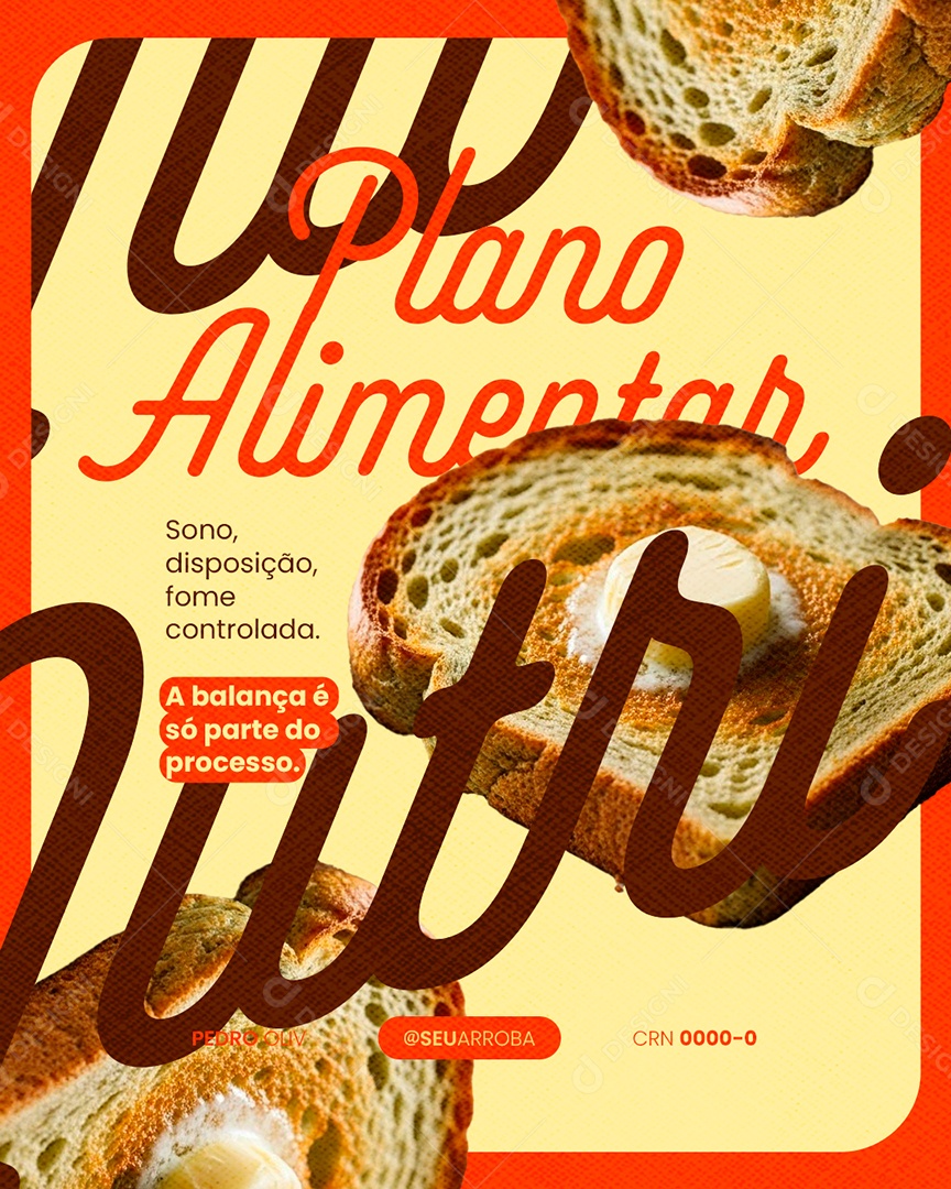 Nutricionista Plano Alimentar Social Media PSD Editável