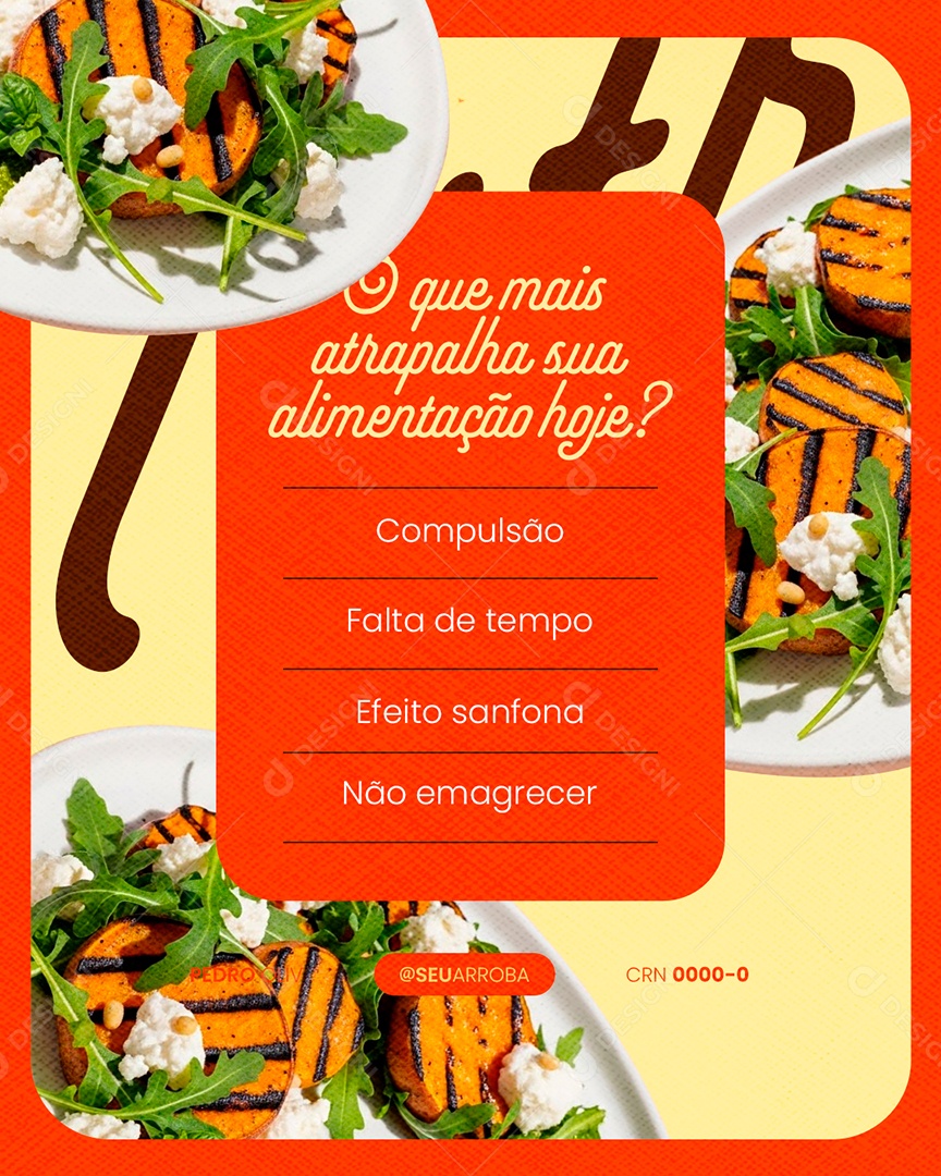 Nutricionista O Que Mais Atrapalha Sua Alimentação Hoje Social Media PSD Editável