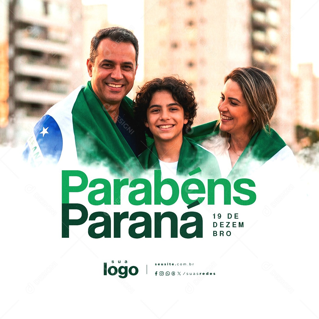 Paraná 19 de Dezembro Social Media PSD Editável