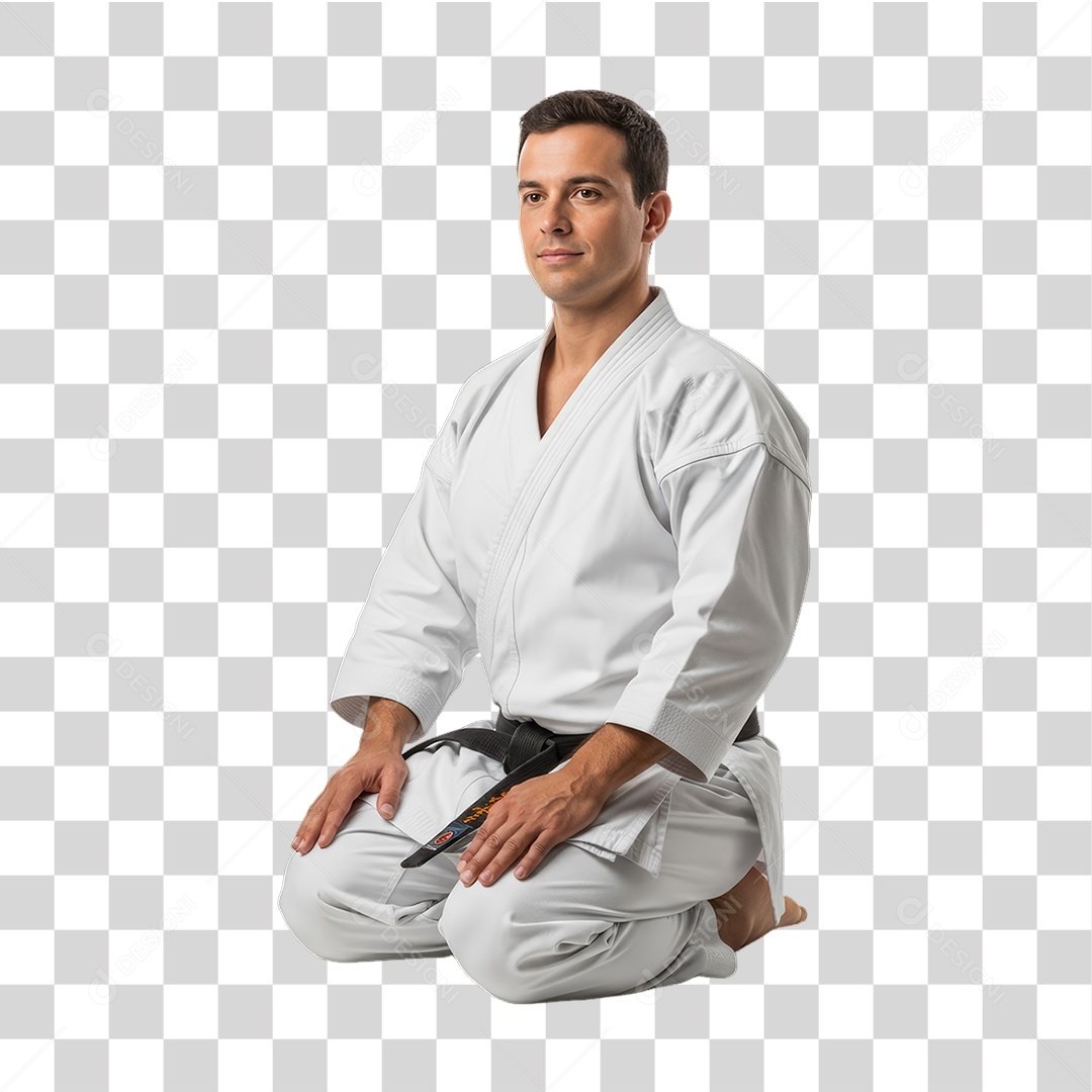 Lutador de Karatê PNG Transparente