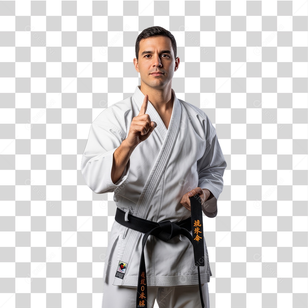Lutador de Karatê PNG Transparente