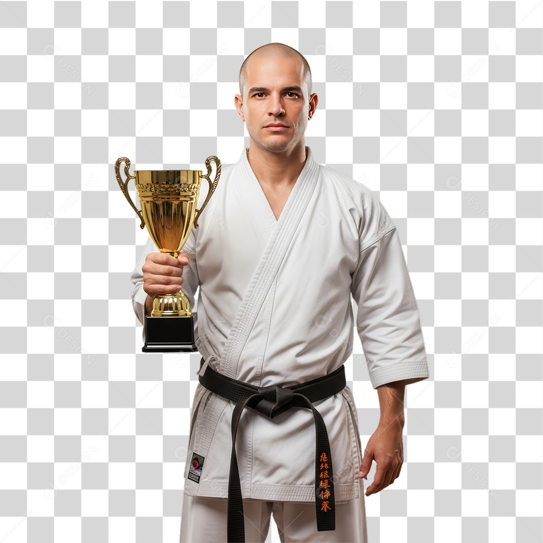 Lutador de Karatê PNG Transparente