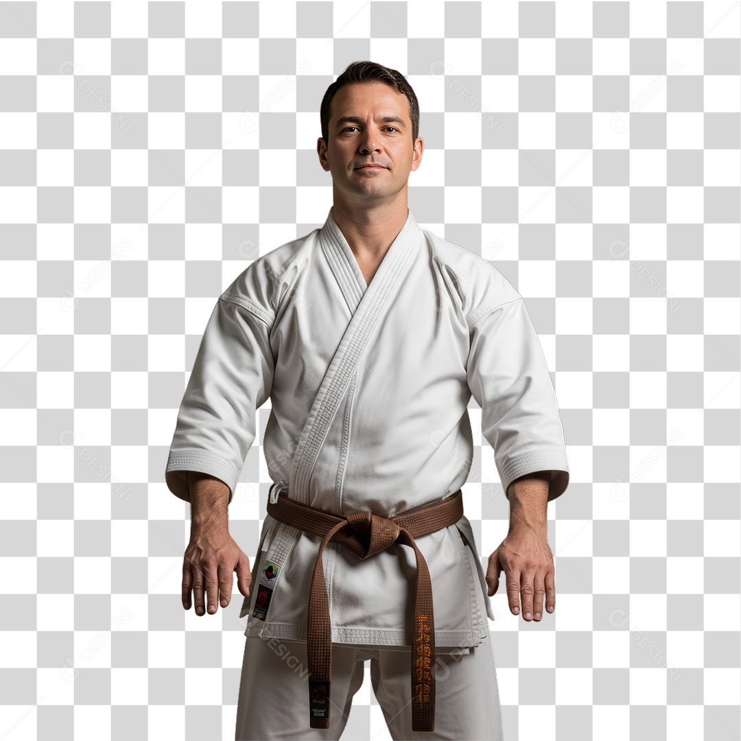 Lutador de Karatê PNG Transparente