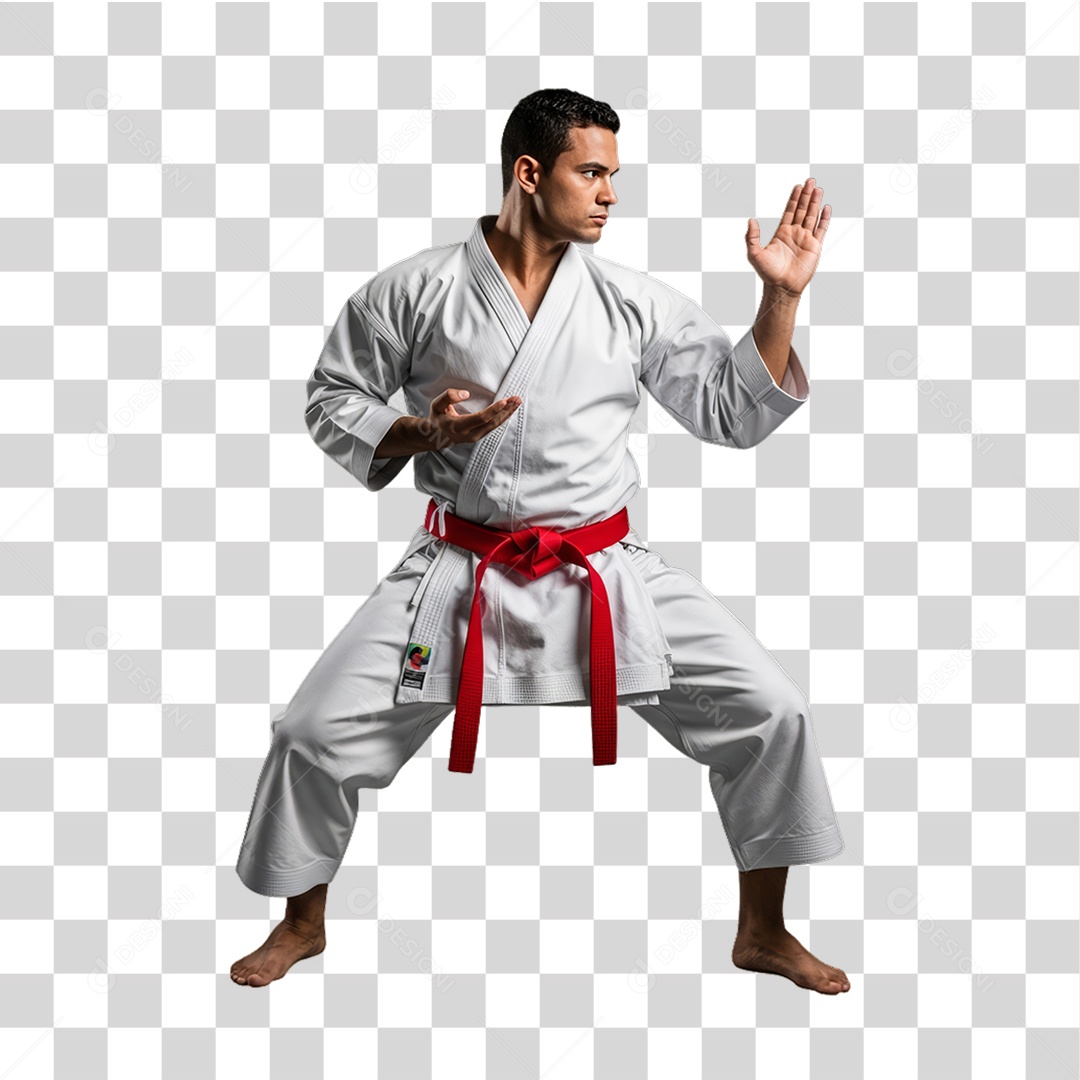 Lutador de Karatê PNG Transparente