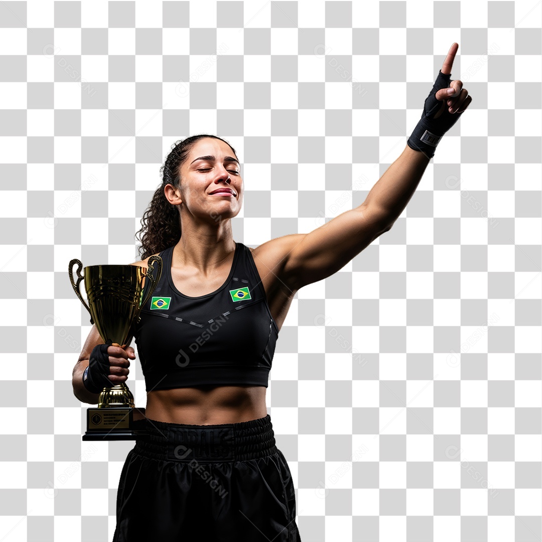 Lutadora de Karatê PNG Transparente