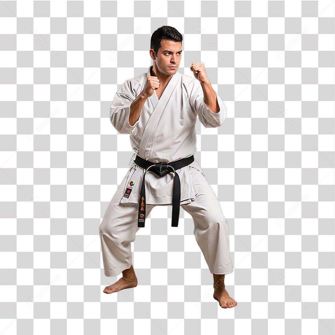 Lutador de Karatê PNG Transparente