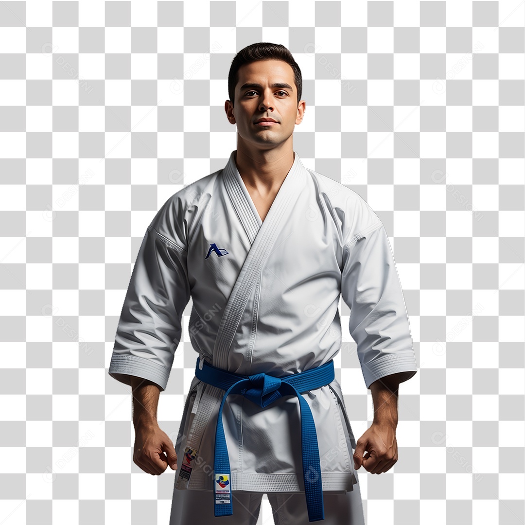 Lutador de Karatê PNG Transparente