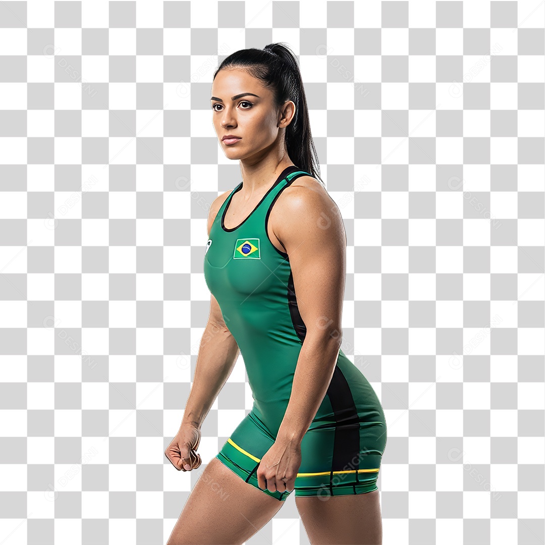 Lutadora de Luta Livre PNG Transparente