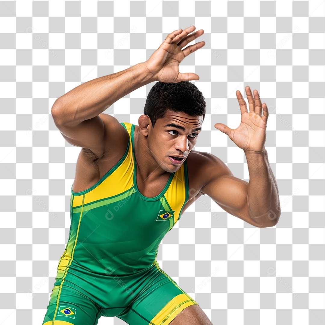 Lutador de Luta Livre PNG Transparente