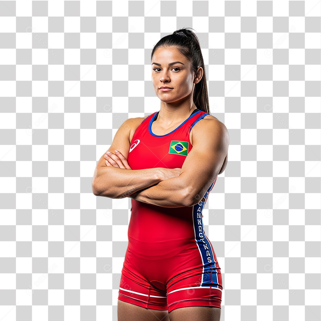 Lutadora de Luta Livre PNG Transparente