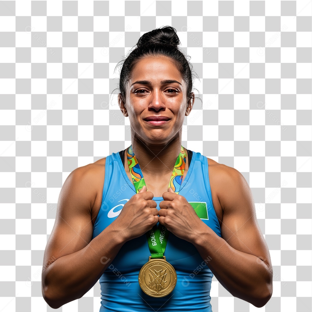 Lutadora de Luta Livre PNG Transparente