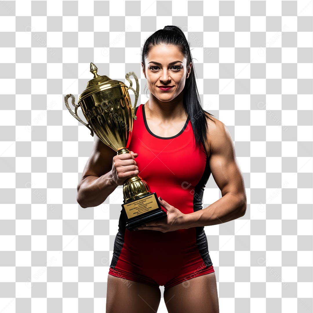 Lutadora de Luta Livre PNG Transparente