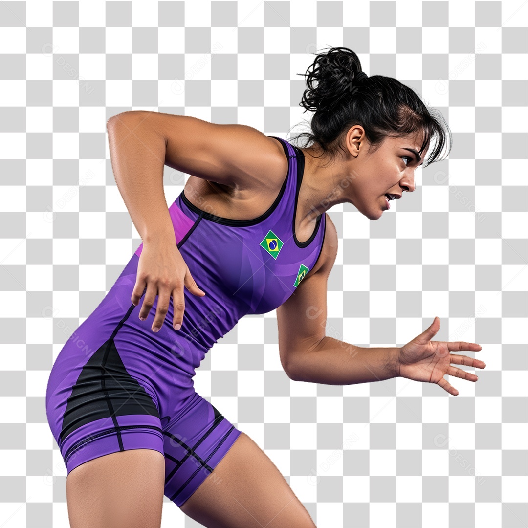 Lutadora de Luta Livre PNG Transparente