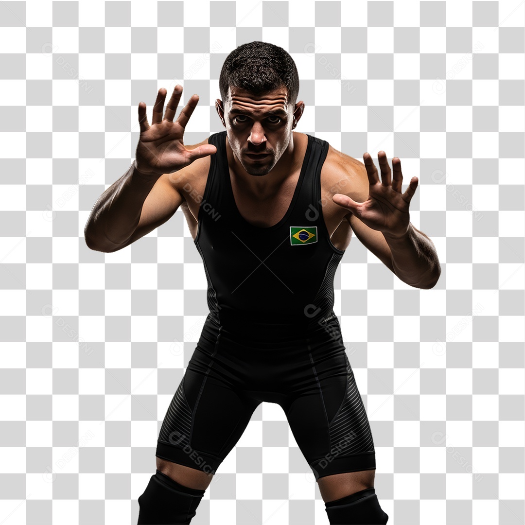 Lutador de Luta Livre PNG Transparente