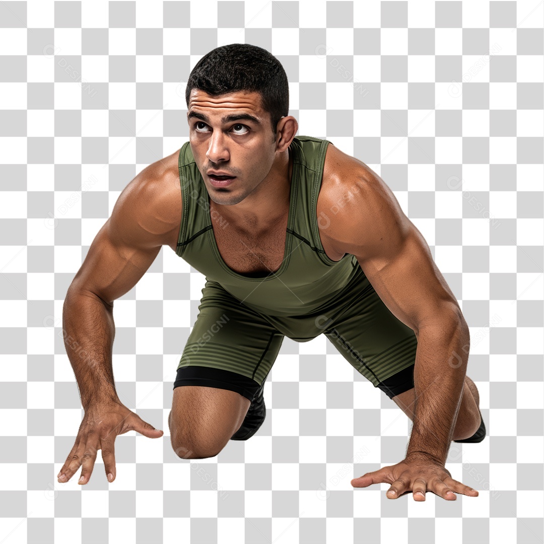 Lutador de Luta Livre PNG Transparente