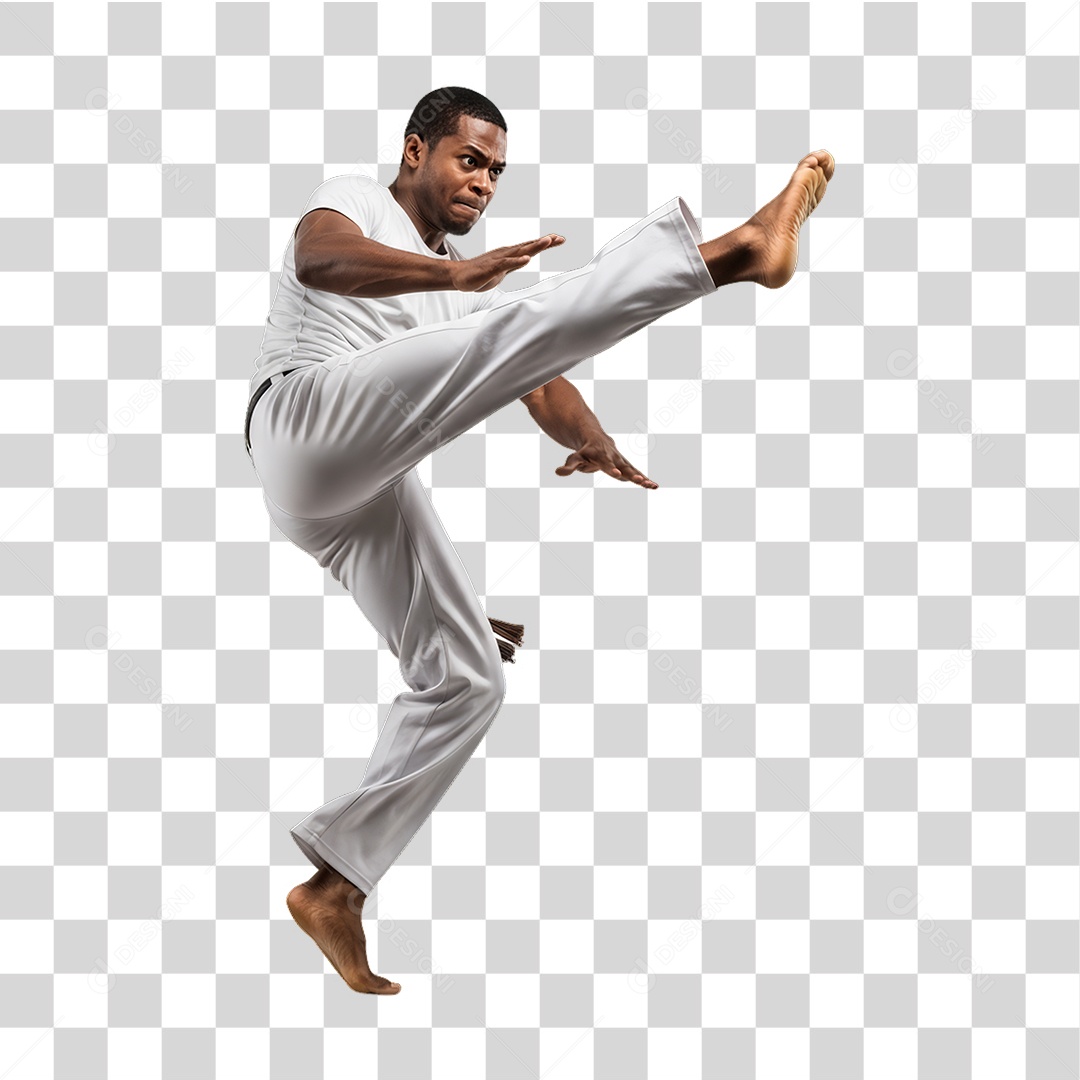 Lutador de Capoeira PNG Transparente