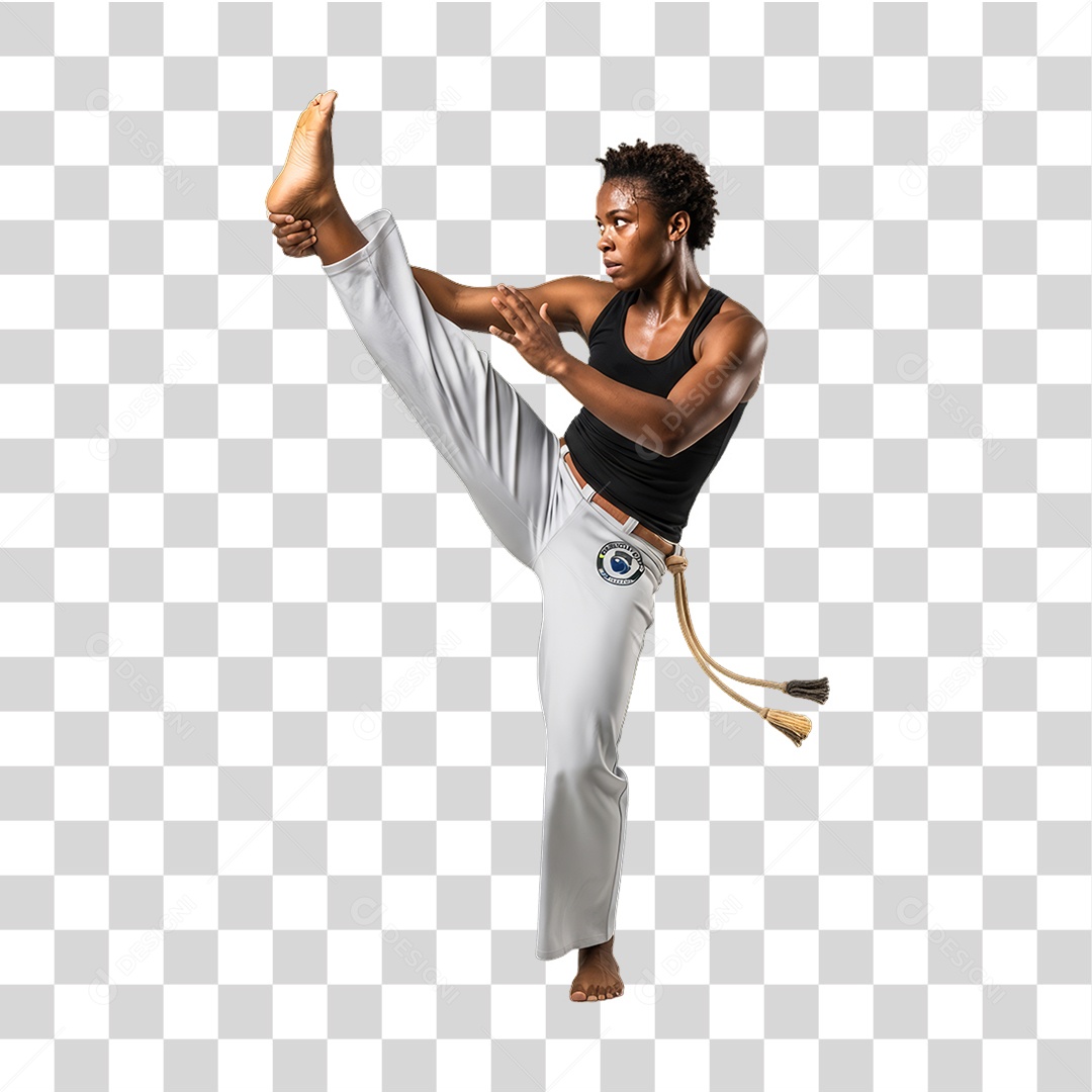 Lutador de Capoeira PNG Transparente