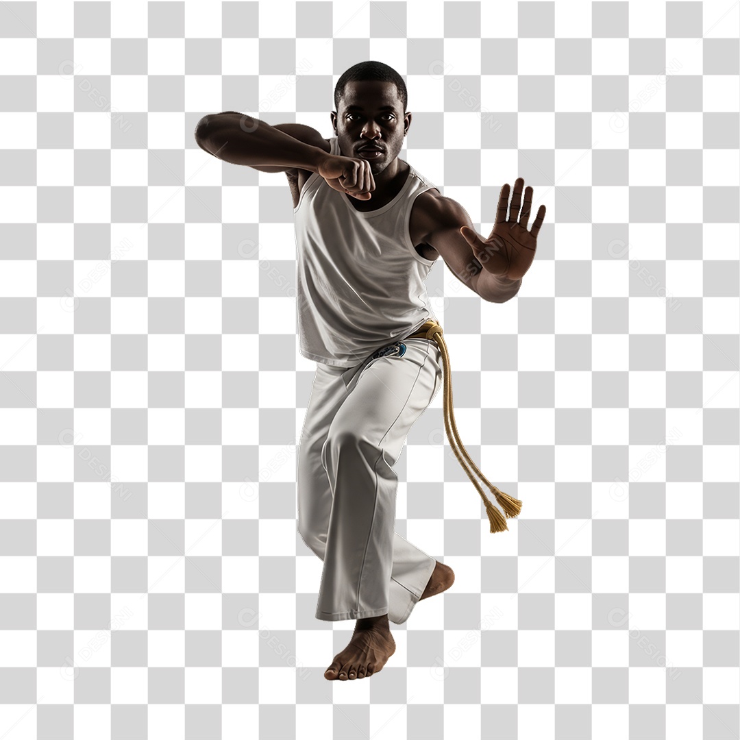 Lutador de Capoeira PNG Transparente