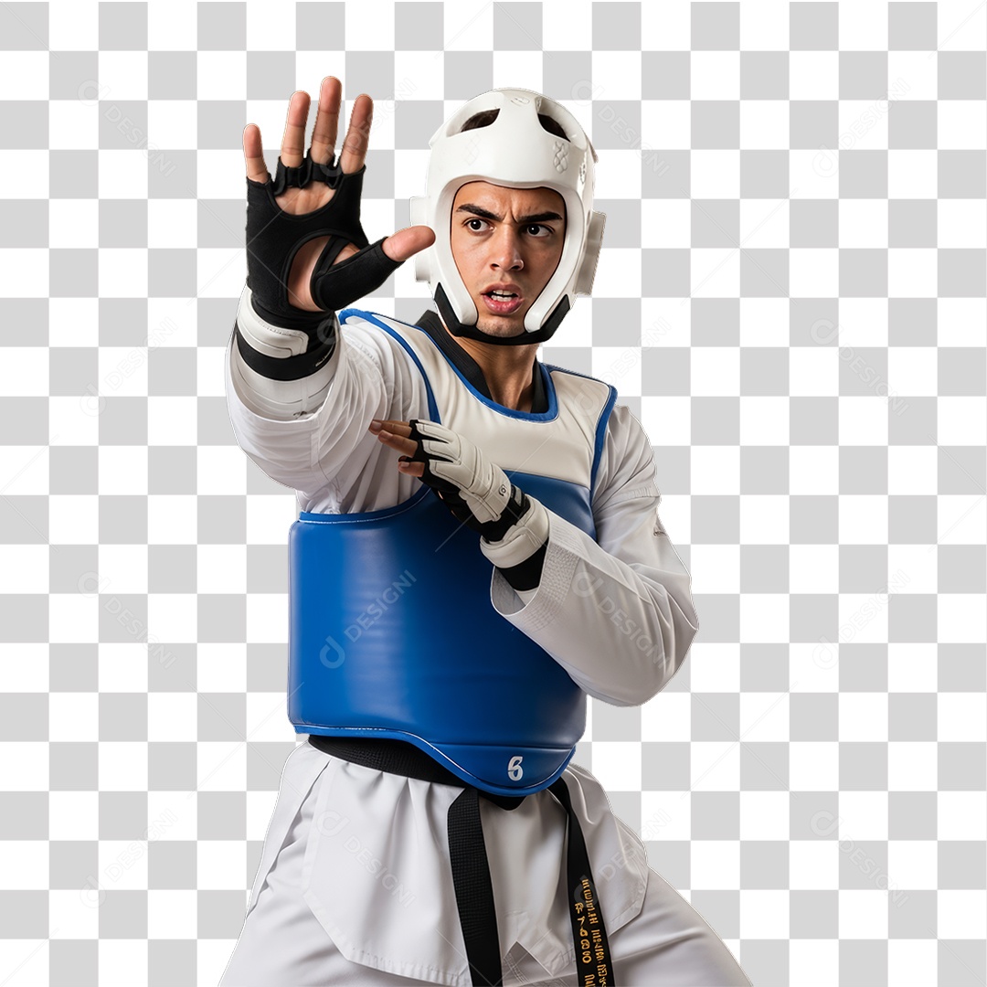 Lutador de Taekwondo PNG Transparente