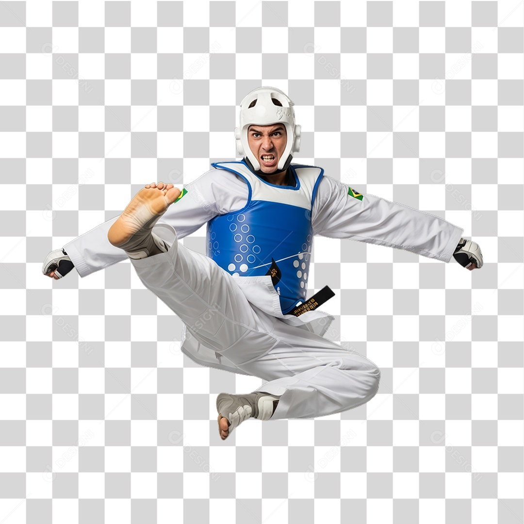 Lutador de Taekwondo PNG Transparente