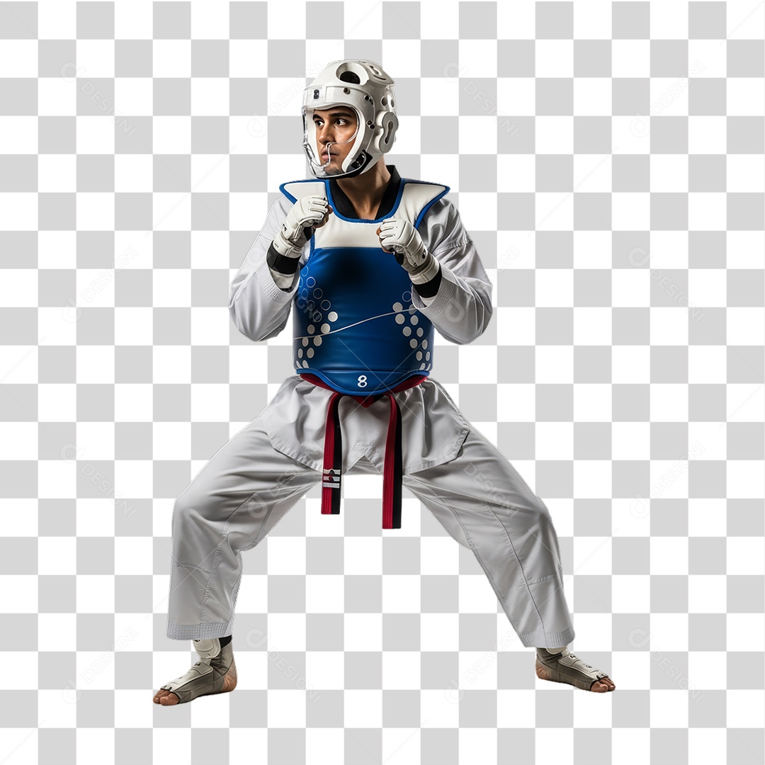 Lutador de Taekwondo PNG Transparente
