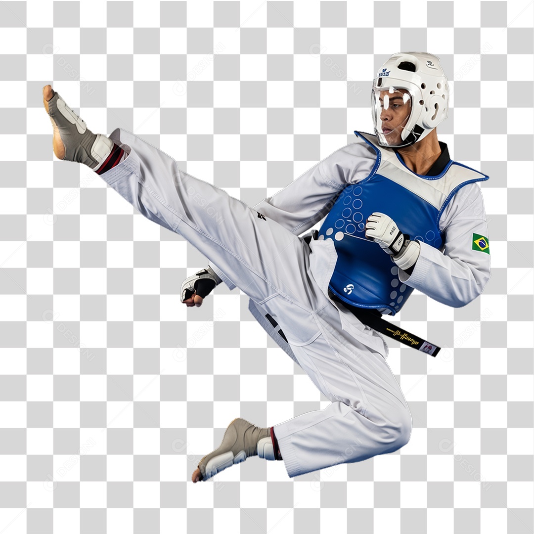 Lutador de Taekwondo PNG Transparente