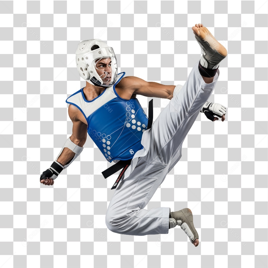 Lutador de Taekwondo PNG Transparente