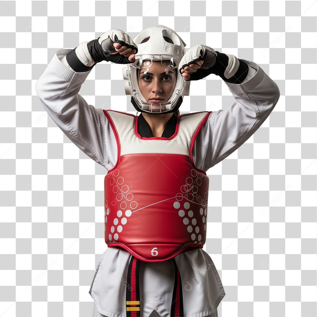 Lutadora de Taekwondo PNG Transparente