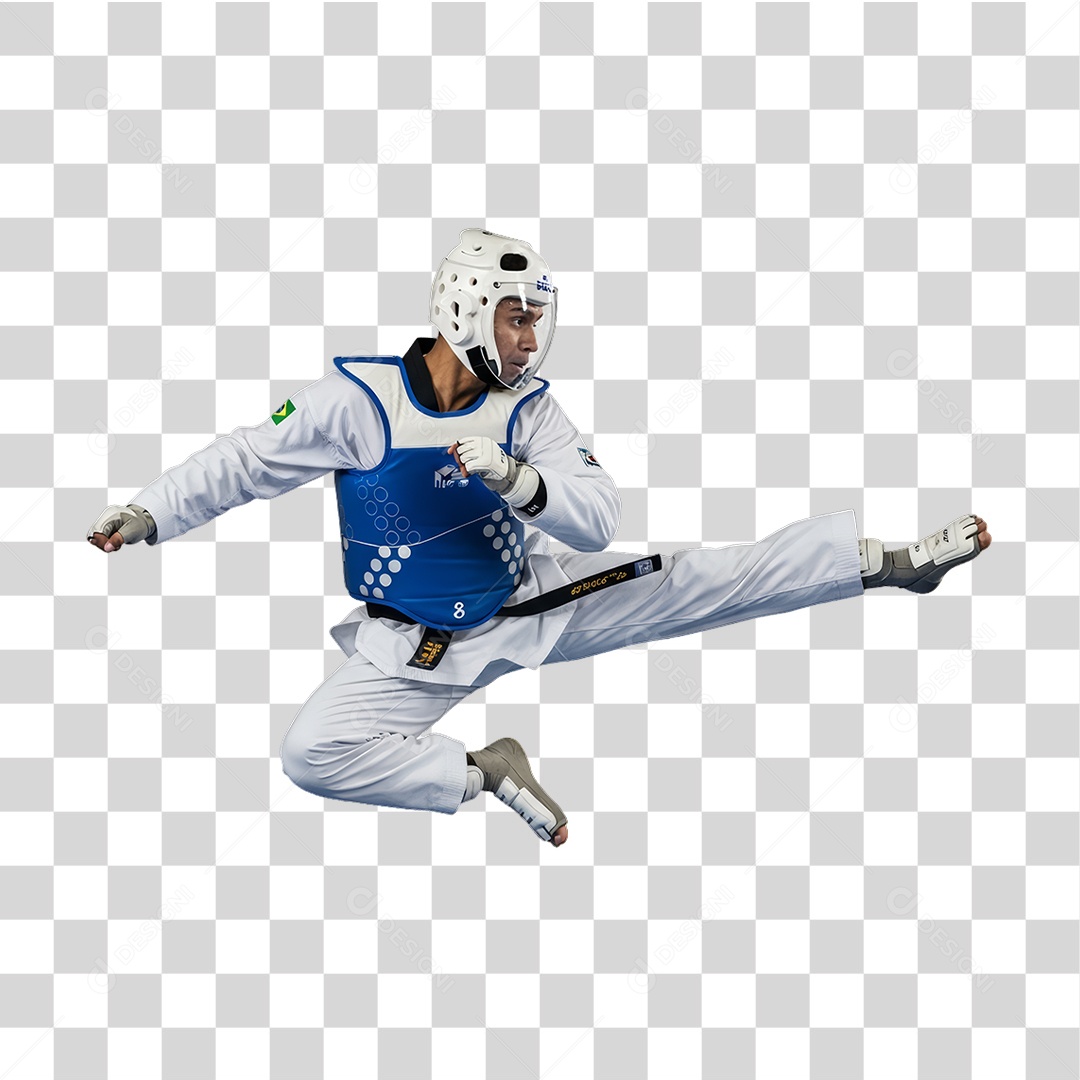 Lutadora de Taekwondo PNG Transparente