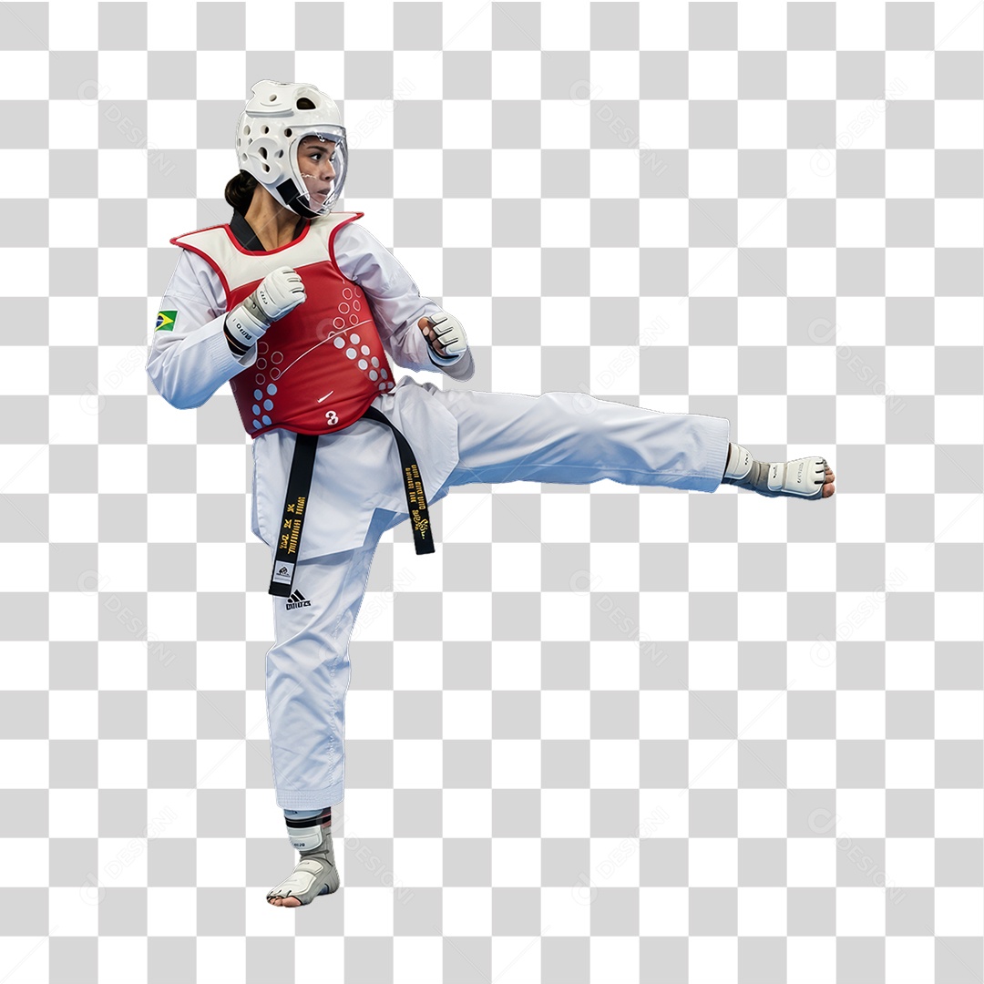 Lutadora de Taekwondo PNG Transparente